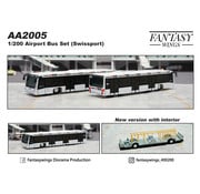 Fantasy Wings Airport Bus Swissport with Interior 1:200 (2 in set)