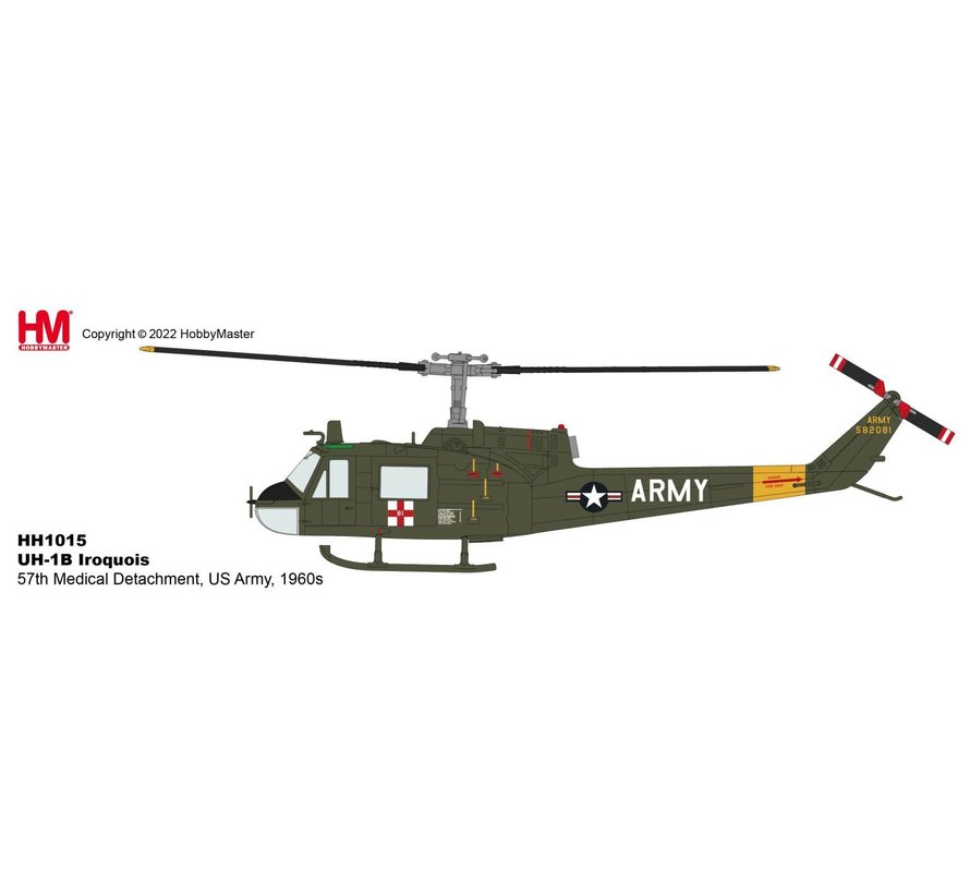 UH1B Iroquois 57th Medical Det.US Army 1:72 with stand