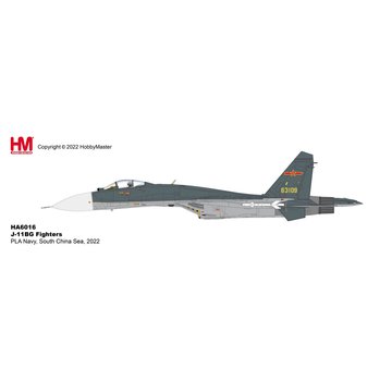 Hobby Master J11BG Fighter PLA Navy 63109 South China Sea 2022 1:72 with stand