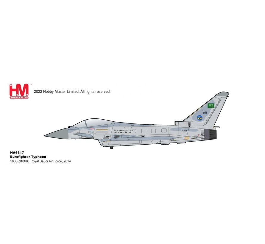 Eurofighter Typhoon Royal Saudi Air Force 1008 / ZK068 2014 1:72 with stand