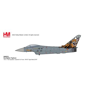Hobby Master Eurofighter Typhoon 14-31 142 Sqn. Spanish AF NATO Tiger Meet 2018 1:72 with stand