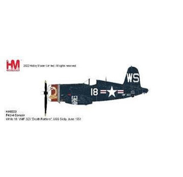 Hobby Master F4U4 Corsair VMF-323 Death Rattlers WS-18 1:48 with stand