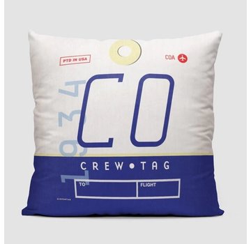 Airportag Throw Pillow Continental Crew