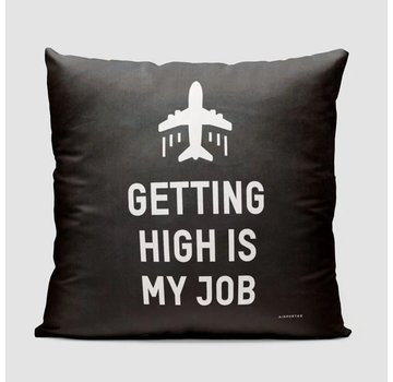 Airportag Throw Pillow Getting high is my job