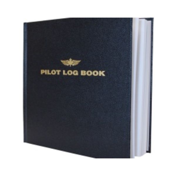 Pilot Logbook Large Black hardcover 8 3/4" x 8 1/4" avworld.ca