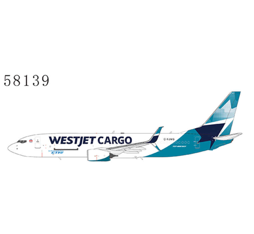 B737-800BCFS Westjet Cargo C-FJWS 1:400 scimitars