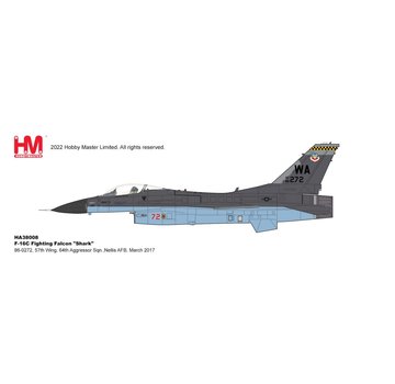 Hobby Master F16C Fighting Falcon RED72 64th AGRS 57Wg WA Nellis AFB 1:72 +Preorder+