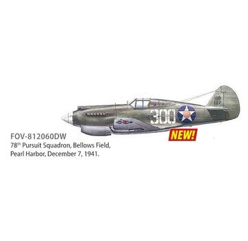 Forces of Valor P40B Tomahawk 78PS 18 PG WHITE 300 Pearl Harbor 1:72