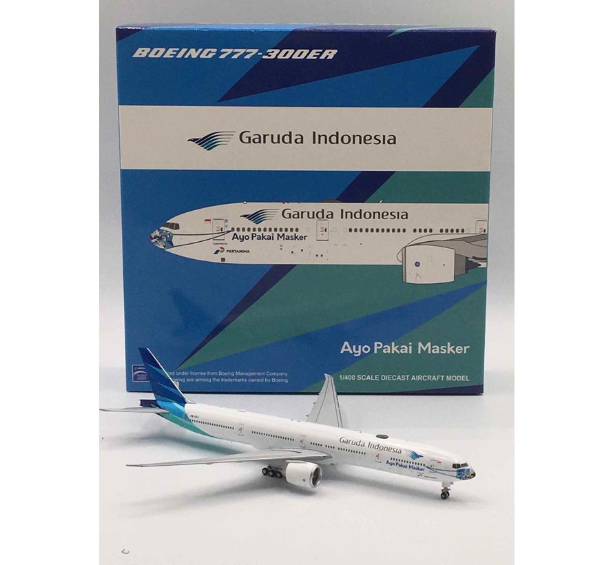 B777-300ER Garuda Ayo Pakai Masker PK-GIJ 1:400