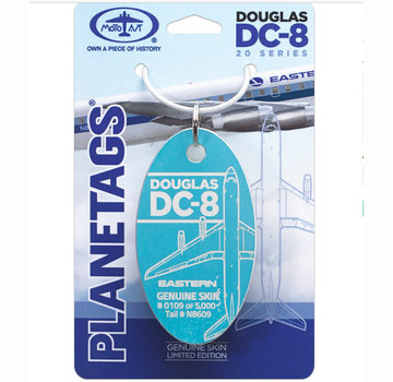 PlaneTags Eastern®- DC-8-21 Tail # N8609 - Light Blue