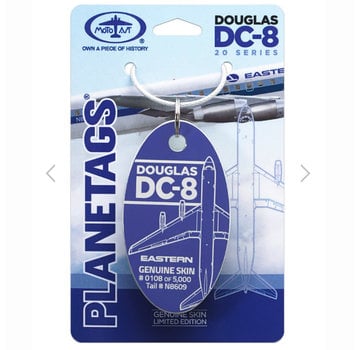 PlaneTags Eastern®- DC-8-21 Tail # N8609 - Dark Blue