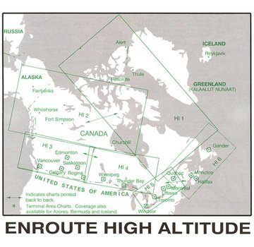 Nav Canada Enroute High Altitude IFR Chart -  March 21st 2024 until May 16th 2024