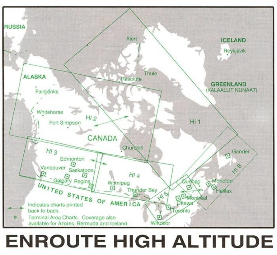 Enroute High Altitude IFR Chart - June 12 2025 until August 7th 2025