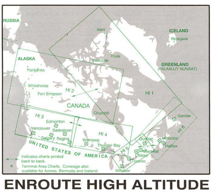 Enroute High Altitude IFR Chart -  March 21st 2024 until May 16th 2024