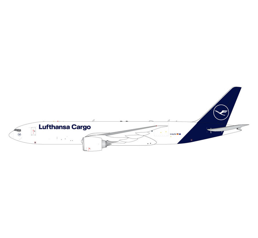B777-200LRF Lufthansa Cargo 2018 livery D-ALFA 1:400