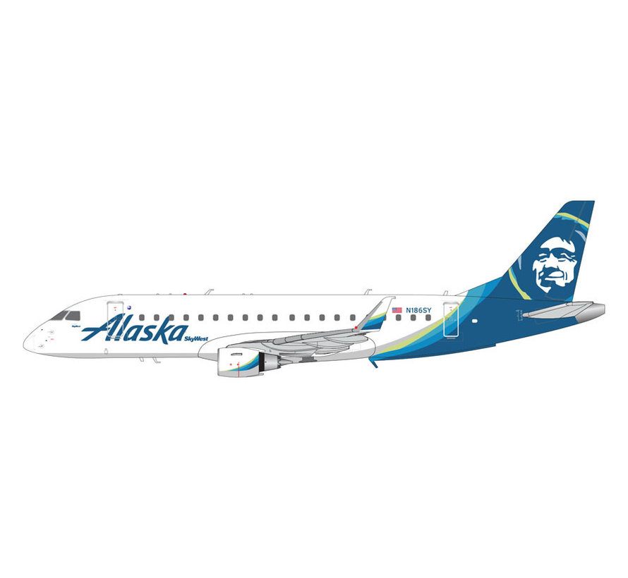 ERJ170-200LR Alaska Airlines Skywest N186SY 1:200