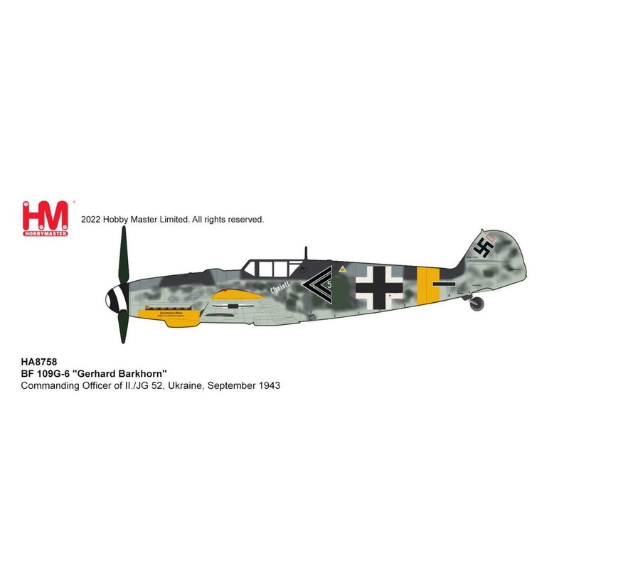 BF109G-6 II./JG 52 Luftwaffe Gerhard Barkhorn 1:48 +Preorder+