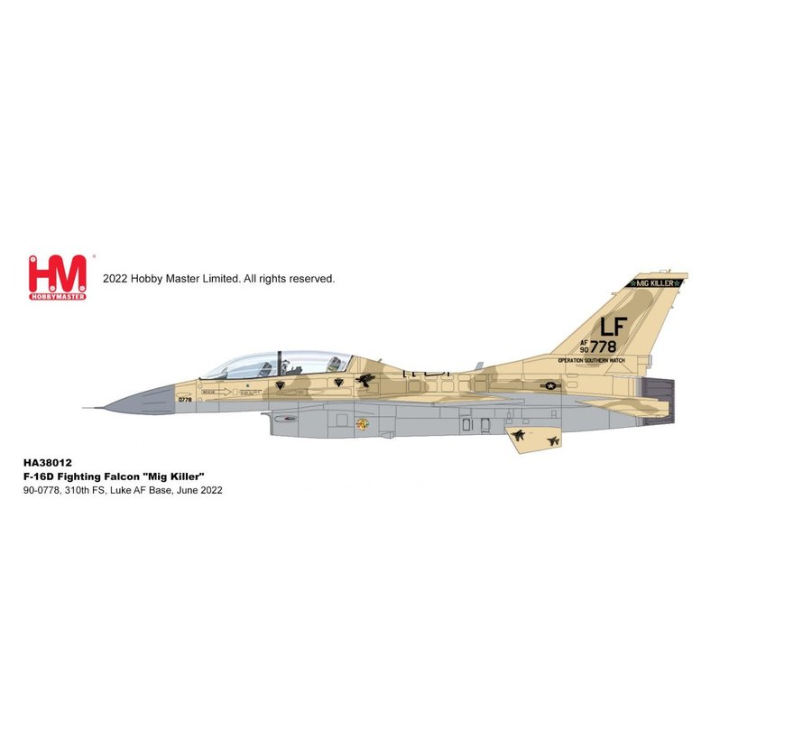 F16D Fighting Falcon 310FS LF Mig Killer Desert c/s Luke AFB 1:72 +Preorder+