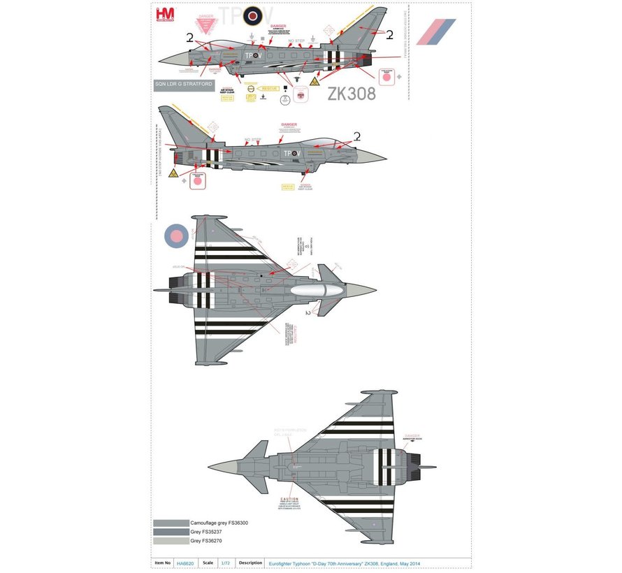 Eurofighter Typhoon RAF TP-V D-Day 70th Anniversary ZK308 1:72 +Preorder+