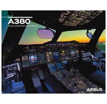 Airbus Laminated A380 Cockpit Poster 15.5 x 19.5" inches