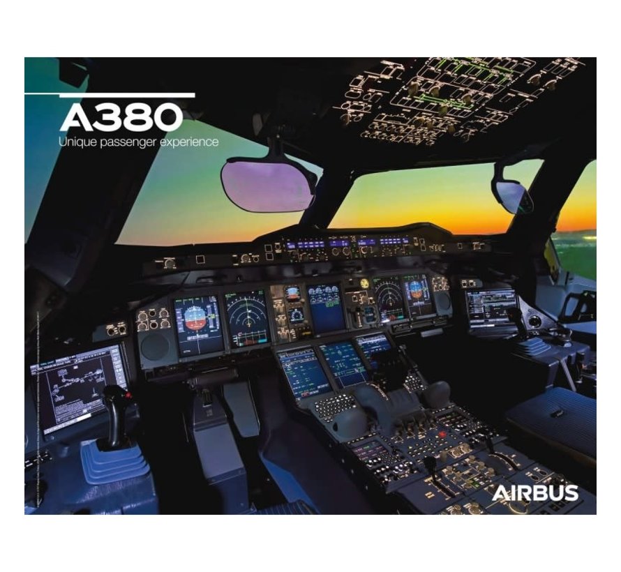Laminated A380 Cockpit Poster 15.5 x 19.5" inches