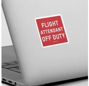 Airportag Sticker Flight Attendant Off Duty Large