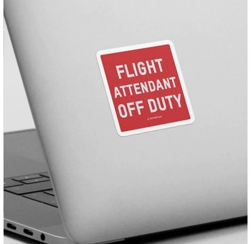 Airportag Sticker Flight Attendant Off Duty Large