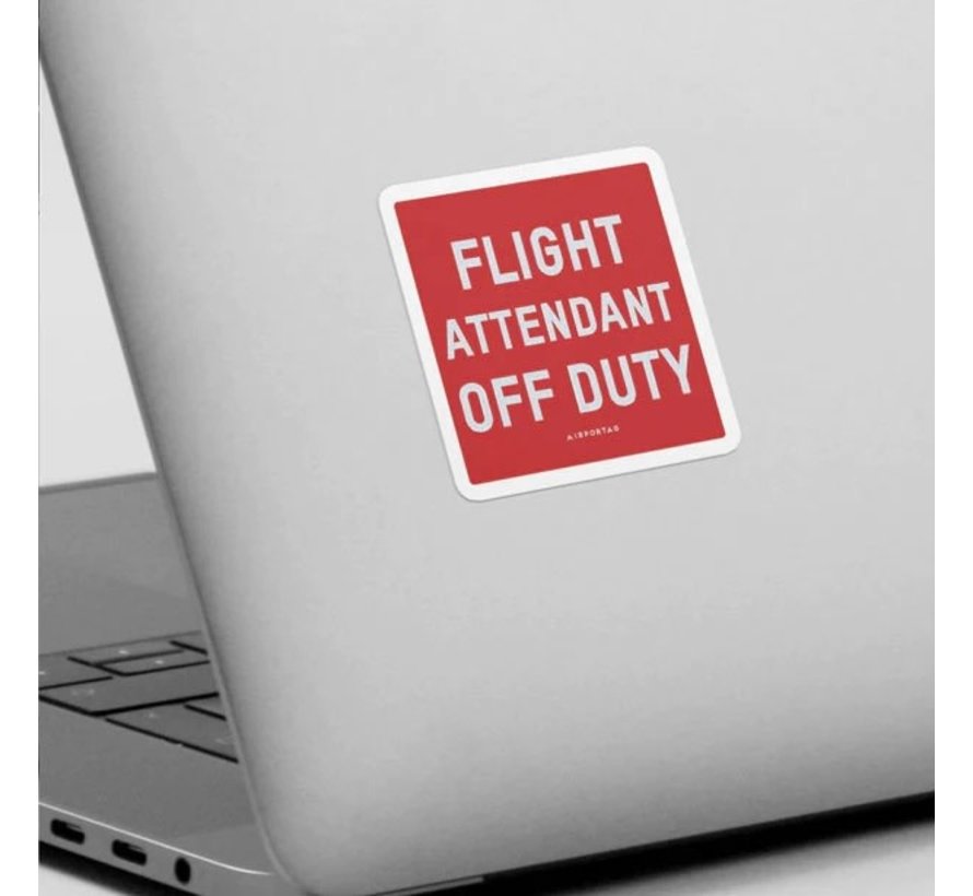 Sticker Flight Attendant Off Duty Large
