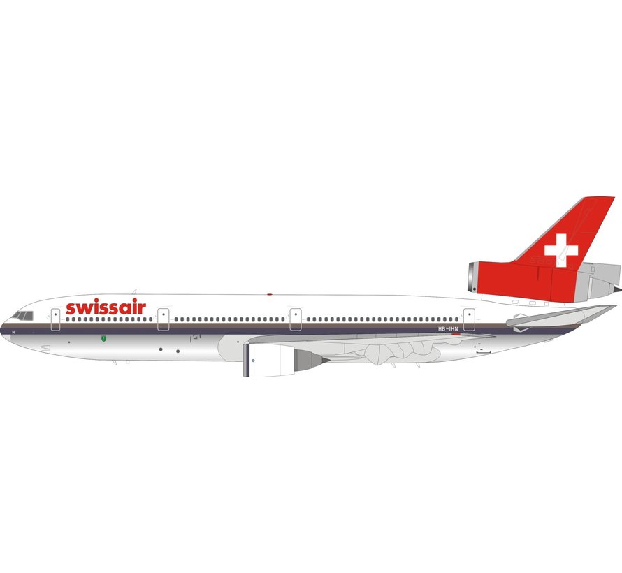 DC10-30 Swissair HB-IBN 1:200 polished with stand