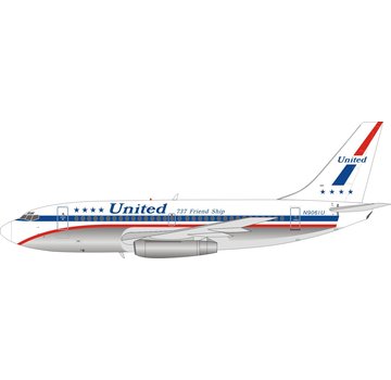 InFlight B737-200 United Airlines Friend Ship N9061U 1:200 polished with stand