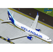 Gemini Jets B737-8 MAX Icelandair new colours 2022 blue rudder TF-ICE 1:200 with stand