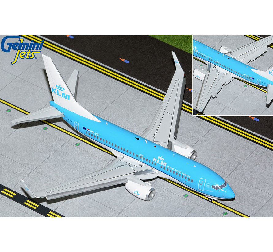 B737-700W KLM Royal Dutch Airlines PH-BGI 1:200 flaps