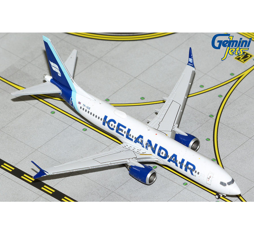 B737-8 MAX Icelandair new colours 2022 blue TF-ICE 1:400