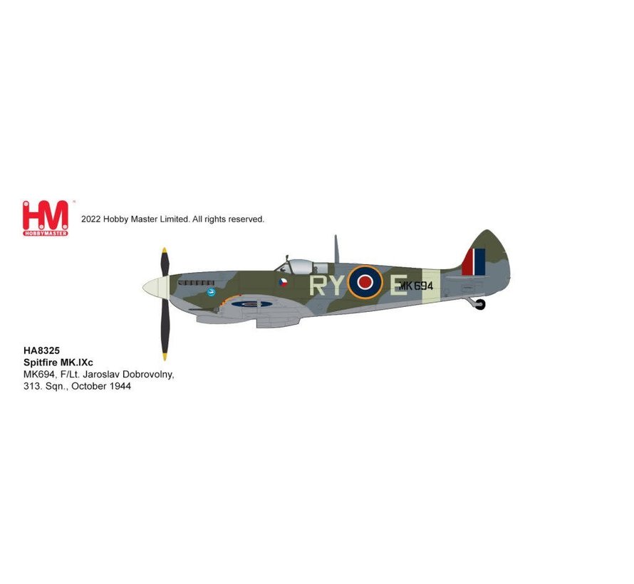Spitfire Mk.IXc 313 (Polish) Sqn. RY-E RAF F/L Jaroslav Dobrovolny 1:48 +preorder+