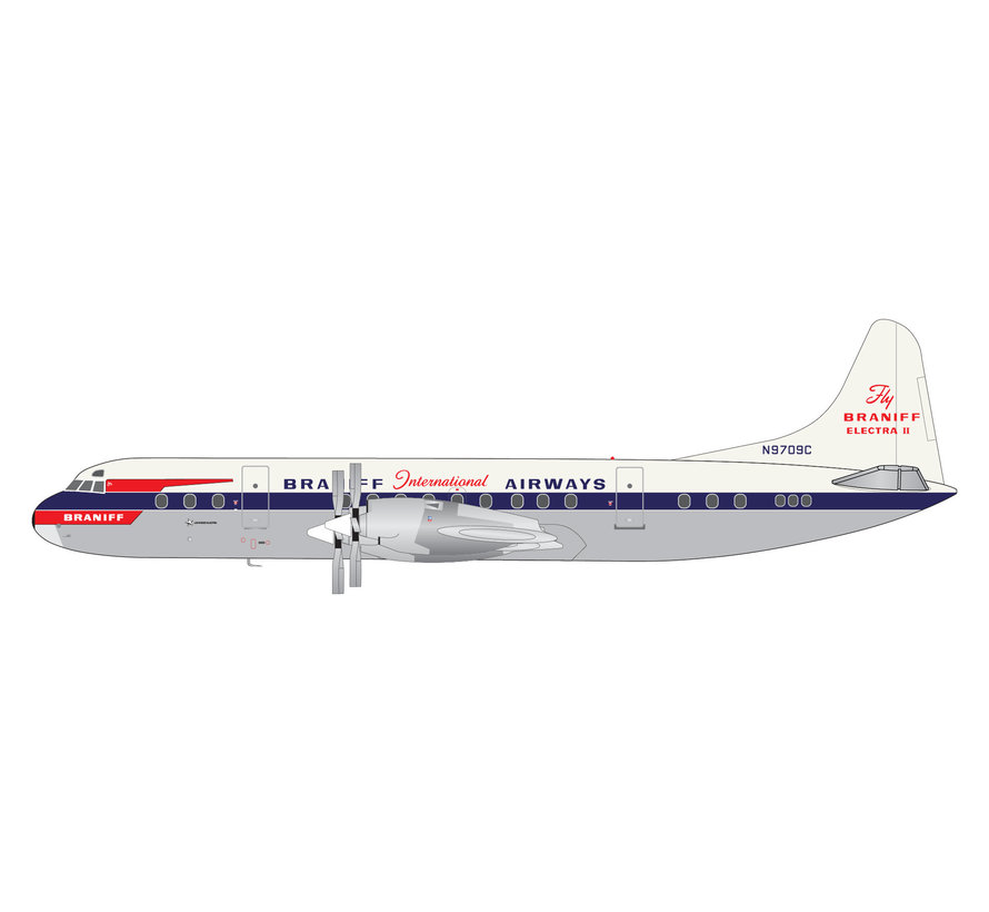 L188A Electra Braniff International Airways N9709C 1:200 polished