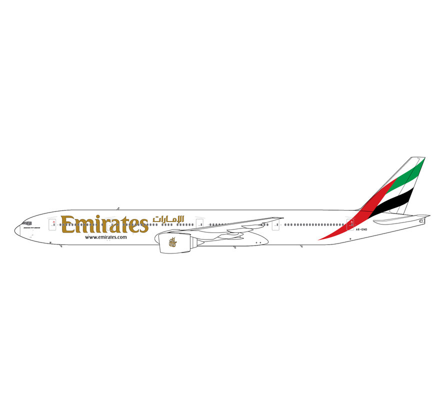 B777-300ER Emirates A6-END 1:200 with stand (15th Release)