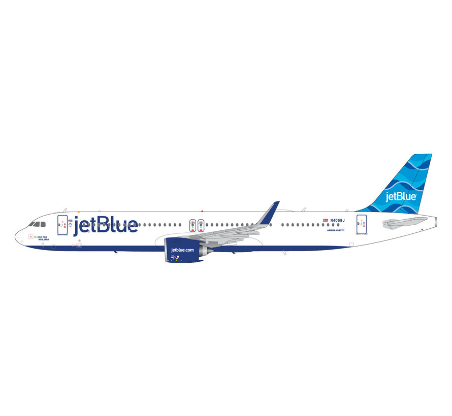 A321neo JetBlue streamers tail N4058J 1:200 with stand