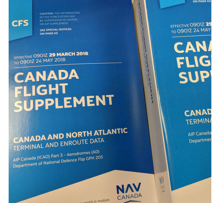 Canada Flight Supplement (CFS) - July 09 2026 to  September 3rd 2026