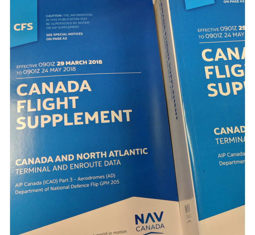 Canada Flight Supplement (CFS) -  March 21st 2024 until May 16th 2024