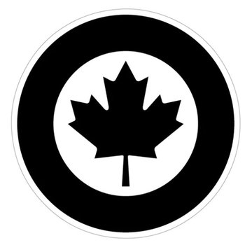 Labusch Skywear RCAF Modern Roundel Sticker (Black)