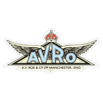Labusch Skywear Avro AV Roe Manchester Sticker with King's Crown