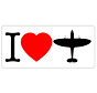 I Love Spitfires Sticker