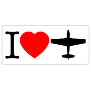 Labusch Skywear I love Mustangs Sticker