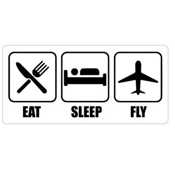 Labusch Skywear Eat, Sleep Fly Sticker