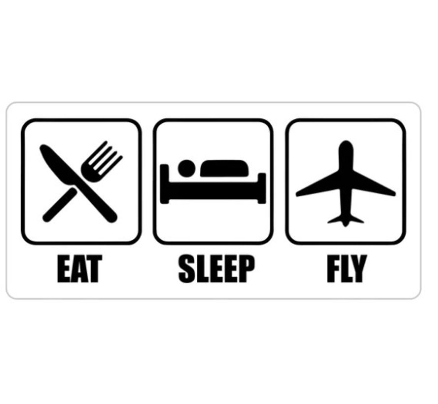 Eat, Sleep Fly Sticker