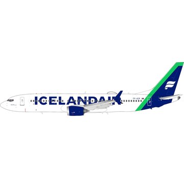 InFlight B737-8 MAX Icelandair 2022 livery green TF-ICP 1:200 with stand