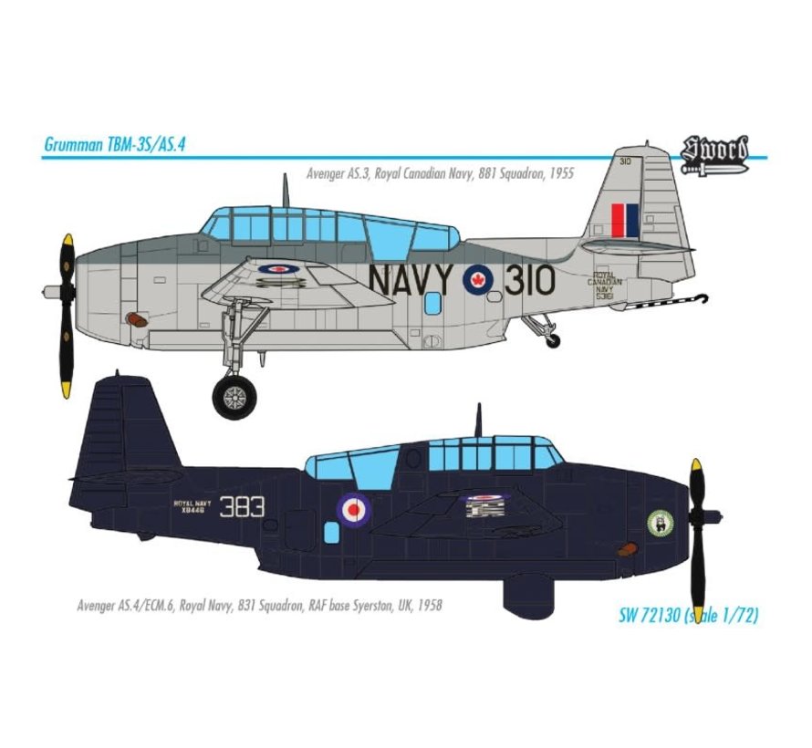 SWORD TBM-3S Avenger AS.4 FAA/RCN 1:72