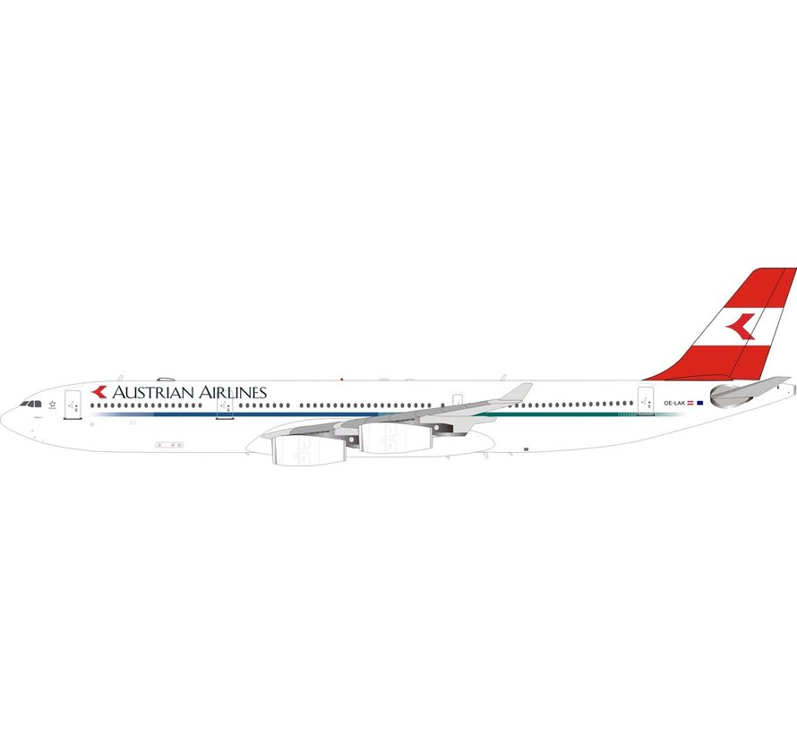 A340-300 Austrian Airlines OE-LAK 1:200 with stand