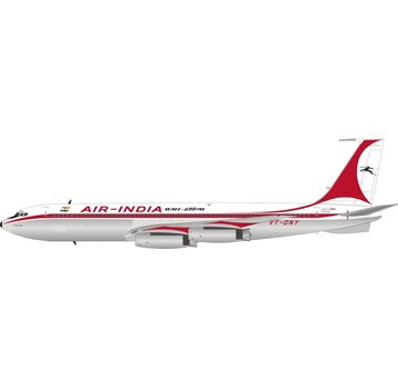 InFlight B707-400 Air India old livery VT-DNY 1:200 polished with stand