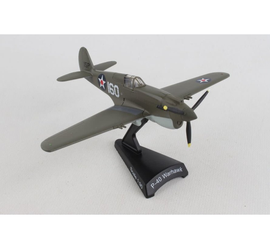 P40 Warhawk USAAF WHITE 160 George Welch Pearl Harbor 1:90 with stand